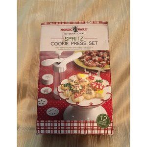 Nordic Ware International Spritz Cookie Press Set 12 Shapes